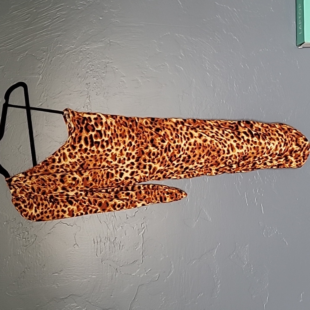 One Sleeve Club Dress Cheetah